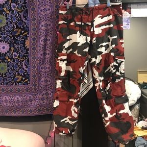 camo drawstring pants